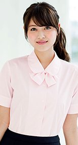 RB4538 BONMAX/リサール 華やかなパステルカラーがオフィスを彩る半袖ブラウス 36-RB4538