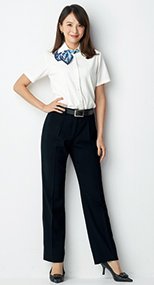 76612 en joie(アンジョア) お腹周りを圧迫しないストレスフリーなパンツ 93-76612