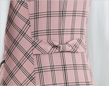 リボン付き背ベルト|バックスタイルにはフェミンなリボンのアクセント。