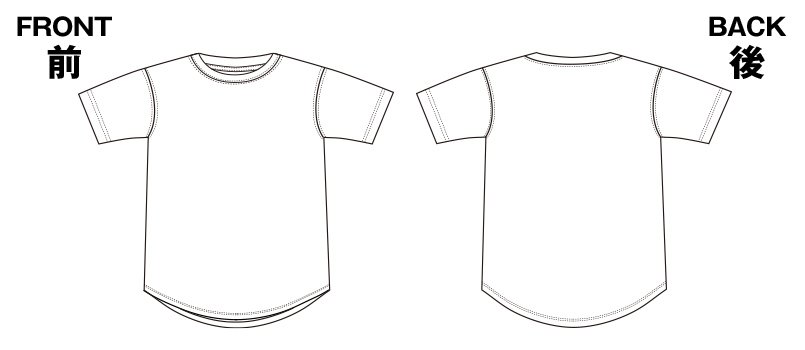 85-5602 6.5オンス ドライコットンタッチ ラウンドテールTシャツのハンガーイラスト・線画