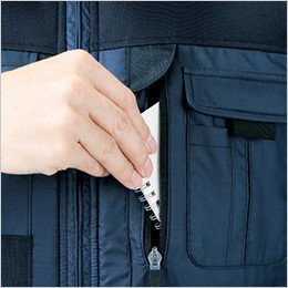左胸 ファスナーポケット