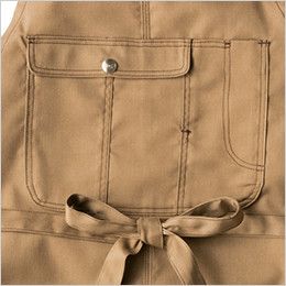 AZ64180 アイトス Wrangler(ラングラー) 胸当てエプロン(男女兼用) 収納力のあるフラップポケット