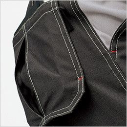 RP6910 ROCKY ノータックパンツ(男女兼用) オックスフォード ステッチが印象的な、収納力のあるフラシデザインのボックスプリーツポケット