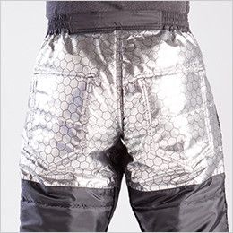 バートル 7512 リップクロス防風防寒カーゴパンツ(男女兼用) 裾上げ不可 テーパードシルエット アルミフィルムラミネート加工