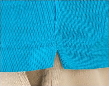 ドライCVCポロシャツ(5.3オンス)(男女兼用) 左右の裾脇 スリット入り