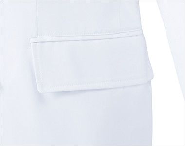 MZ-0026 ミズノ(mizuno) ドクターコート・ダブル(男性用) ポケット(右脇だけ中ポケット付き)