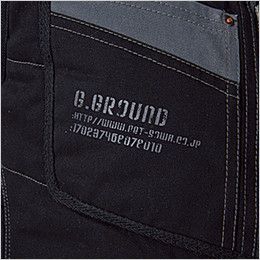 5106 桑和 G・GROUND 防寒ベスト 襟ボア フリース デザインプリント