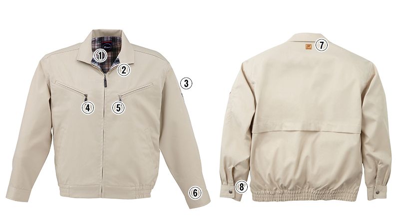 ジーベック 1610 T/Cツイル長袖ブルゾン スイングトップ(男女兼用) 通年 商品詳細・こだわりPOINT