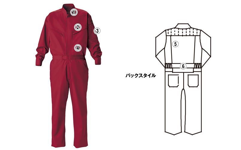 ジーベック 34011 T/Cツイル 楽脱ファスナーつなぎ 続服(男女兼用) 商品詳細・こだわりPOINT