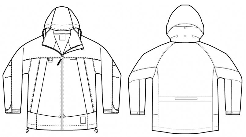 AZ56301 アイトス ディアプレックス 全天候型ジャケット ハンガーイラスト・線画