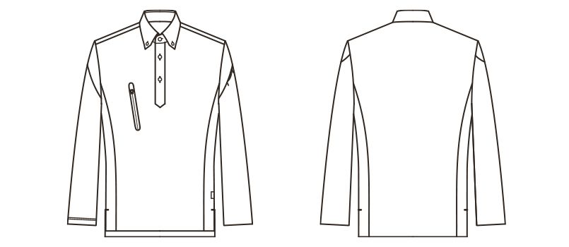 RS4903 ROCKY 長袖トリコットシャツ(男女兼用) ニット ハンガーイラスト・線画