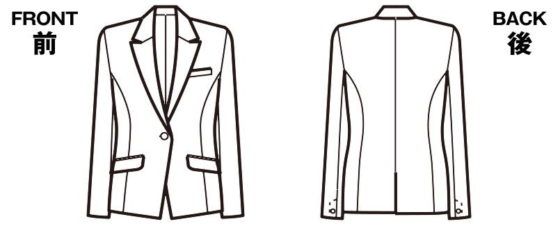 FJ1557 nuovo(ヌーヴォ) ジャケット 無地 ハンガーイラスト・線画