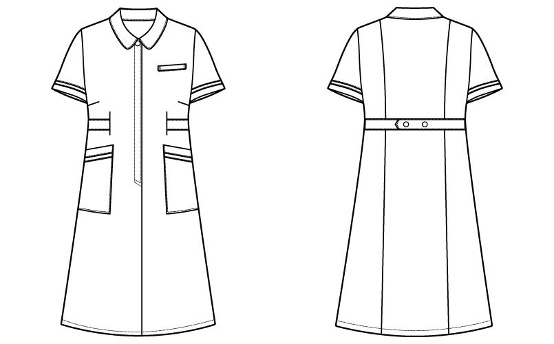 自重堂 WH10300 WHISEL ワンピース(女性用) ハンガーイラスト・線画