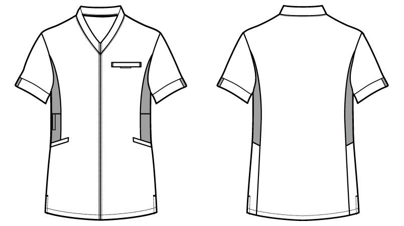 自重堂WHISEL WH12085 スクラブ(男女兼用) ハンガーイラスト・線画