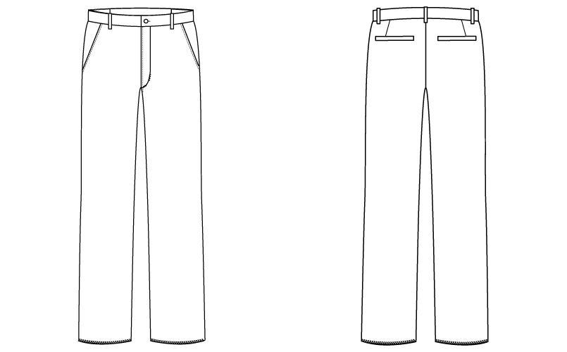 自重堂 WH90262 WHISEL レディースストレッチパンツ ツイル ハンガーイラスト・線画