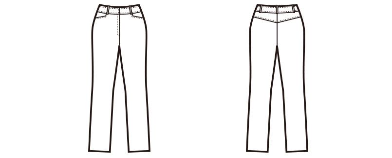 en joie(アンジョア) 71452 軽くてサラサラ快適着心地!ニット素材のストレッチパンツ 無地 ハンガーイラスト・線画
