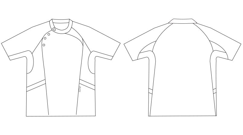 LKM501-0100 0105 0145 アシックス(asics) 半袖ケーシージャケット(男性用) ハンガーイラスト・線画