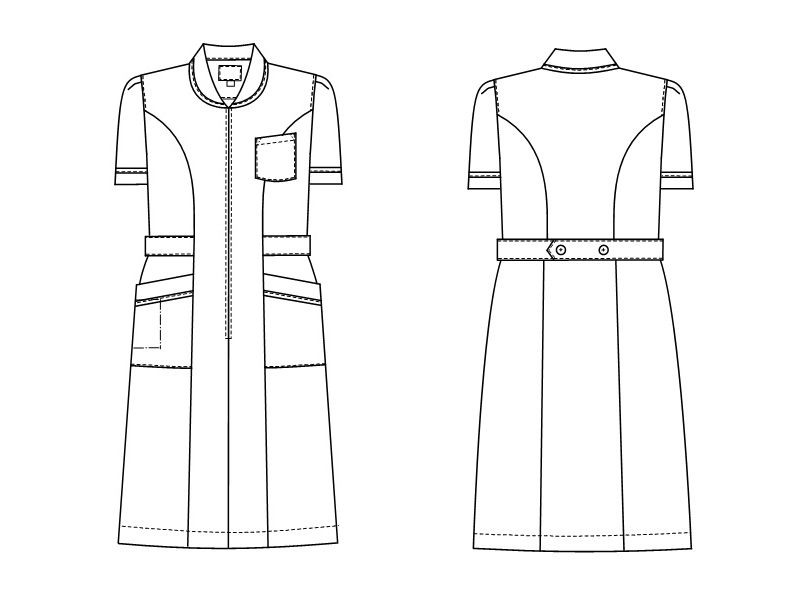 MI4637 ナガイレーベン(nagaileben) ミレリア ワンピース(女性用) ハンガーイラスト・線画